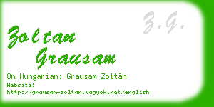 zoltan grausam business card